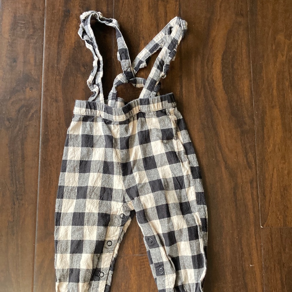 Art Class Buffalo Check Romper